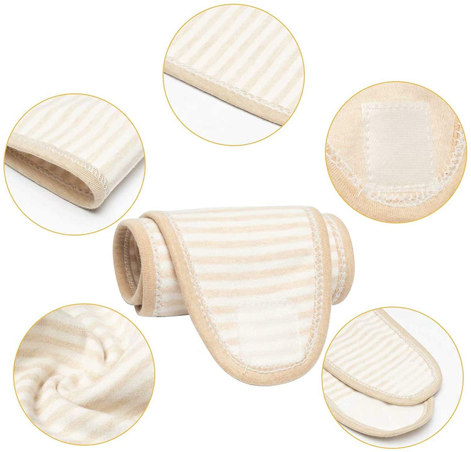 3Pcs Baby Infant Newborn Cotton White Belly Umbilical Cord Care Warm Protector 