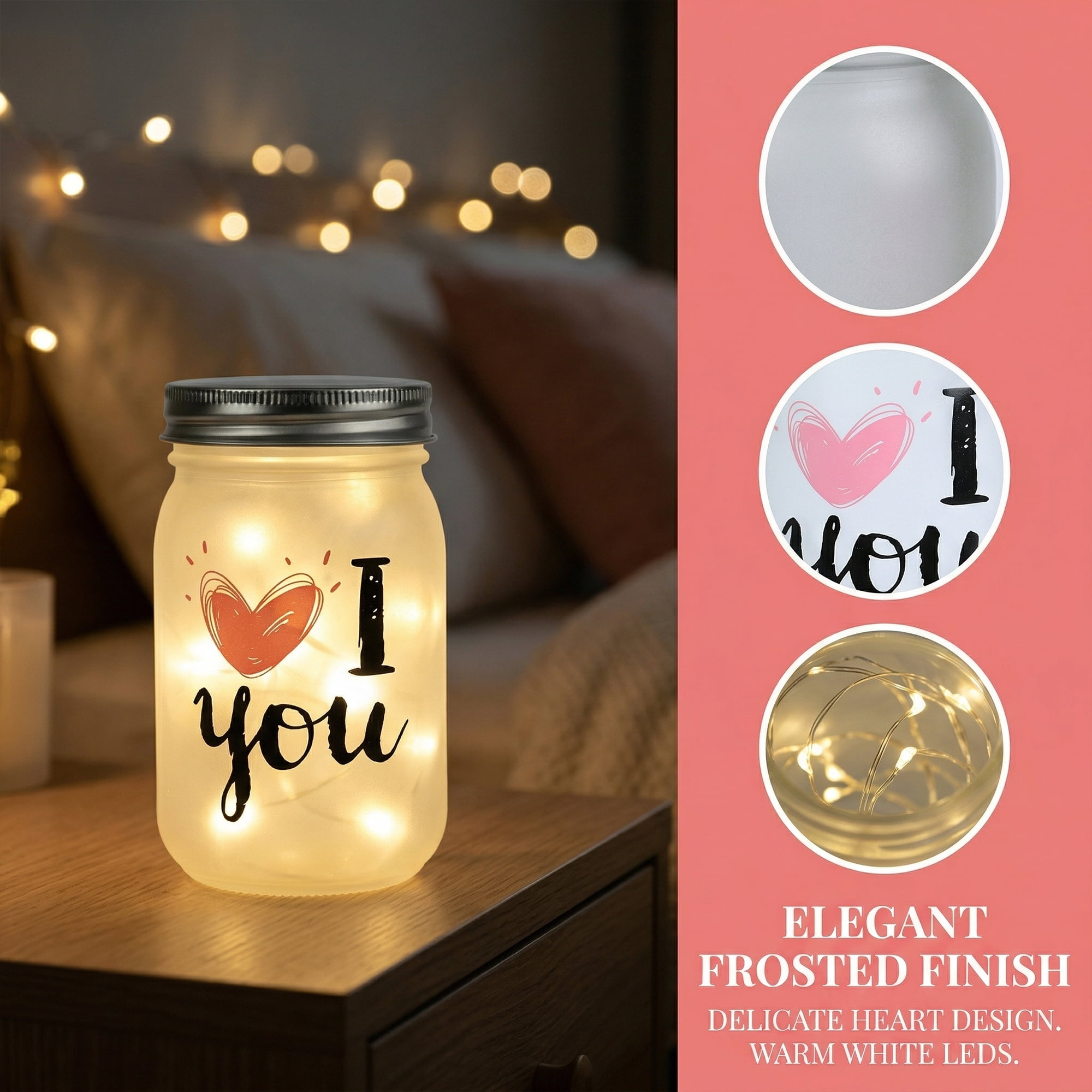 Unique Bargains Airtight Glass Jar Frosted Bottle 3" x 3" x 5.1"