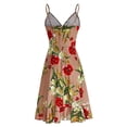 thumbnail image 2 of Drppepioner Robe Décontractée pour Femmes à Col en V d'Été, Dos Nu, Imprimée, Robe Maxi pour la Plage, 2 of 3