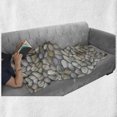 thumbnail image 6 of Cobblestone Soft Flannel Fleece Throw Blanket, Pebble Stonewall Graphic Illustration Soft Pastel Color Wet Looking Rubbles, Cozy Plush for Indoor and Outdoor Use, 50" x 70", Multicolor, by Ambesonne, 6 of 6