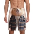 thumbnail image 1 of Fotbe Cute Mouse In Glasses Pantalones Cortos de Pijama para Hombre, Ropa de Dormir, Pantalones de Pijama Cortos para Hombre-Medium, 1 of 6
