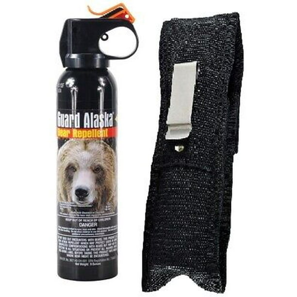 Guard Alaska 9 oz. Bear Spray Repellent + Tactical Belt Clip Holster