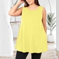thumbnail image 5 of Eiyaclvo Long Plus Size Tank Tops for Women Sleeveless Shirts Tunics Casual Crew Neck Lightweight Summer Tanks with Pockets, 5 of 6