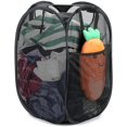 thumbnail image 2 of Cesto para la colada plegable, cesta de almacenamiento para la colada, cubo, almacenamiento redondo, Compatible con organizador del hogar, habitación de los niños, negro, 2 of 5