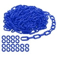 thumbnail image 1 of Uxcell Plastic Chain Links, 30 Feet Safety Chains, Blue Plastic Chains for Barriers, Crowd Control, Queue Lines, Parking, Fences, Gate, Concerts, and Decoration, 1 of 7