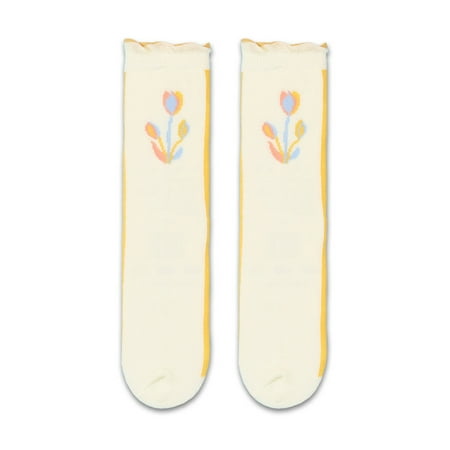 

Baby Girls Boys Soft Cotton Socks Kids Knee High Printing Long Socks Stockings