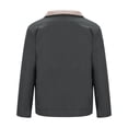 thumbnail image 3 of JXMVOJ Men's Leather Classic Trucker Jacket Long Sleeve Casual Outwear Coat, 3 of 7