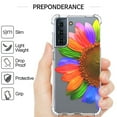 thumbnail image 3 of CoverON Phone Design For Samsung Galaxy S21 FE Case, Clear Flexible Soft Rubber Slim TPU Cover, Rainbow Sunflower, 3 of 8