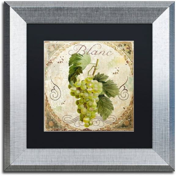 Trademark Fine Art "Tuscany Table Blanc" Canvas Art by Color Bakery Black Matte, Silver Frame