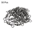 thumbnail image 3 of Fishing Barrel Swivel, 50Pcs 114lb Carbon Steel Terminal Tackle, Black, 3 of 6