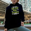 thumbnail image 2 of The Best Golfers Are Born in 1982 Quote with Clubs & Balls, Golf Player, Golfing or Golfer Themed Merch Gift, Navy Blue Hooded Sweatshirt or Hoodie, X-Large, 2 of 5