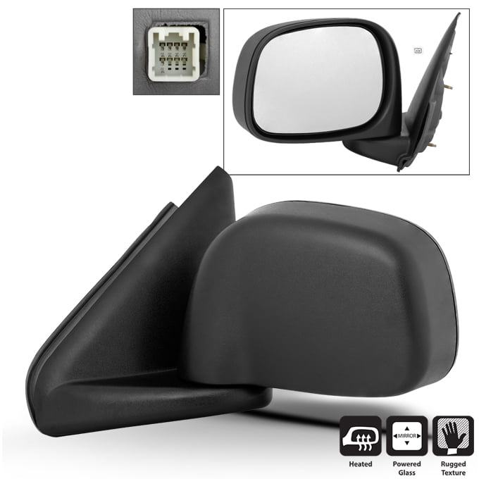 AUTOSAVER88 Tow Mirrors for 2002-2008 Dodge RAM 1500 2003-2009 Dodge RAM 2500 3500 Power Heated Dual Lenses Flip-Up Side Mirror with Black Housing Manual Folding Driver Passenger Set Replacement 