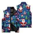 thumbnail image 2 of Chaqueta sin mangas de otoño e invierno para hombre, chaleco con estampado 3D de Papá Noel navideño, chaleco para ciclismo al aire libre, chaleco para acampar, cortavientos, 2 of 5