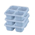 thumbnail image 1 of GUANGHONG 3 Pcs Bento Contenants à Collation Réutilisables Boîte à 4 Compartiments Contenants de Préparation de Repas pour Enfants Adultes Contenants de Stockage Alimentaire pour École Travail Voyage, 1 of 9