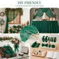 thumbnail image 4 of Inosoo Pearl Gauze Table Runner 30x120 inch, 10FT Luxury Tulle Table Runner with Pearls for Christmas, Party, Wedding Event Décor, Dark Green, 4 of 7