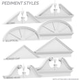 thumbnail image 6 of Ekena Millwork 46"W x 18-3/8"H x 2-3/4"P (Pitch 6/12) Peaked Cap Sunburst Architectural Grade PVC Combination Pediment, 6 of 8