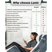 Lunix LX5 4Pcs Orthopedic Bed Wedge Pillow Set – Memory Foam Wedge Pillow for Sleeping, Leg, Knee, Back Pain Relief, Post Surgery, Acid Reflux Support