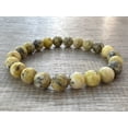 thumbnail image 2 of Yellow Turquoise Crystal Bead Bracelet 8mm, Wholesale Genuine Yellow Turquoise Stretch Gemstone Bracelet, Gift for Men & Women (5), 2 of 9