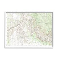 Stupell Industries Grand Canyon National Park Reserve Topographic Map Geography, 14 x 11, Design by Daphne Polselli