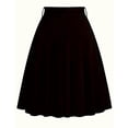 thumbnail image 4 of POIUYTR Womens Casual A-Line Skirts Summer Pleated High Waist Flowy Midi Skirt Business Vintage Bowkot Skirts, 4 of 6