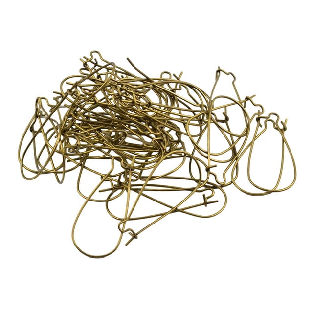 100 Piezas de Alambre de Pendiente de Riñón Sunnimix Ganchos de Oreja DIY Bronce