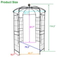 thumbnail image 5 of Metal Garden Arch Birdcage Shape Garden Arbors Diameter 6.8ft x 9.5ft High Pergola Pavilion Wedding Trellis For Climbing Vines In Outdoor Garden Backyard Lawn Patio, 5 of 9