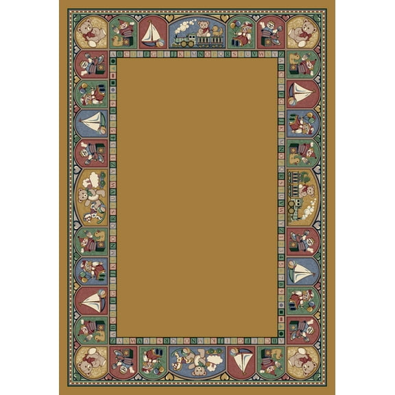 Milliken Signature Area Rug TOY PARADE GOLDEN TOPAZ Toy Parade Golden Topaz 7' 7" x 7' 7" Square