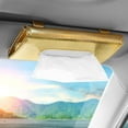 thumbnail image 5 of OTOSTAR Tissue Holder Box Mask Holder for Car, PU Leather Car Visor Tissue Holder Napkin Holder, Backseat Tissue Case Holder for Car, Vehicle (Golden), 5 of 7