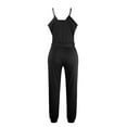thumbnail image 4 of Aayomet Dressy Jumpsuits For Women Womens Casual Loose Sleeveless Spaghetti Strap Wide Leg Pants Jumpsuit Rompers,Black 3XL, 4 of 4