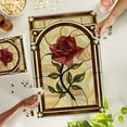 thumbnail image 2 of Lantern Press 1000 Piece Jigsaw Puzzle, Rose Stained Glass, 2 of 5