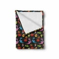 thumbnail image 2 of Dragon Soft Flannel Fleece Throw Blanket, Different Kinds of Colorful Comic Dragons on a Black Background with Little Stars, Cozy Plush for Indoor and Outdoor Use, 70" x 90", Multicolor, by Ambesonne, 2 of 6