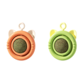thumbnail image 1 of Bolas Hierba Gatera Interactivos Giratorios para Gatos Limpieza Dientes Juguete Con () Naranja, 1 of 8