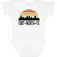 thumbnail image 3 of Inktastic Fort Worth Texas Skyline Retro Boys or Girls Baby Bodysuit, 3 of 5