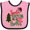 Pink and Black, variant on Inktastic Santa is Promoting Me to Big Brother Green Plaid Tree Boys Baby Bib