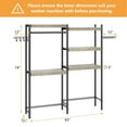 thumbnail image 6 of DSstyles 5-Tier Adjustable Laundry Room Shelf Organizer, Grey, 6 of 11