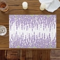 thumbnail image 3 of Farm Lavender Gradient Purple Placemats Set of 6,Wipeable Washable Table Mats for Dining Tables, Watercolor Herb Wild Flower Place Mats for Kitchen Event Party Tabletop Decor, 3 of 9