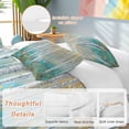 thumbnail image 2 of 3 Piece Teal Yellow Oil Painting Duvet Cover Set California King,Microfiber Comforter/Quilt Cover with Corner Ties and 2 Pillowcases,Contemporary Abstract Art All Season Bedding with Zipper Closure, 2 of 8
