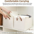 thumbnail image 3 of StorageWorks Fabric Storage Bins, Large Storage Baskets for Shelves,Closet Organizers with Handles, 2-Pack, Natural, 3 of 9