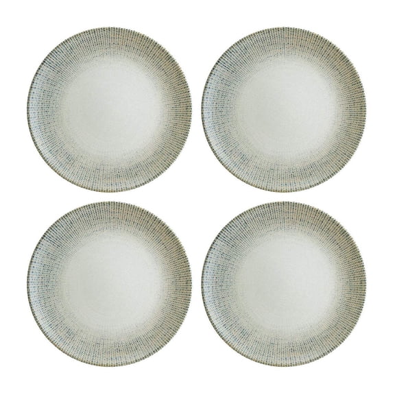 Sway dia.9" Round Decorated Porcelain Plate (Set of 4)