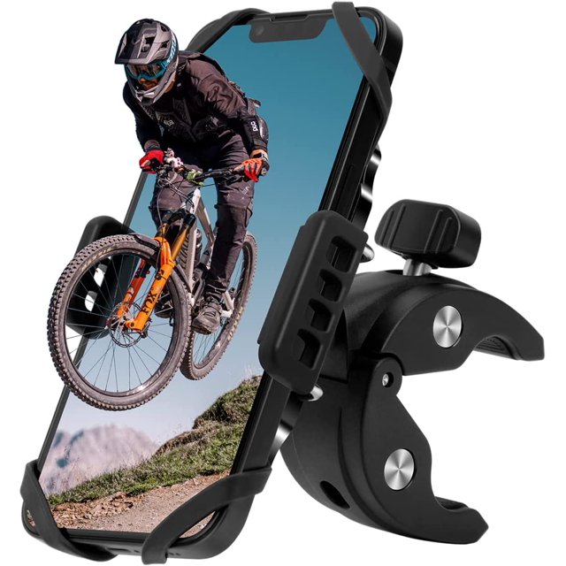 Soporte para manillar de bicicleta para teléfono inteligente, correa universal giratoria 360 para teléfono de motocicleta para iPhone 8 7 6S 6 Plus 5, Samsung S8 S7 S6, GPS y dispositivos móviles de 3,5 a 6,3 pulgadas Excelente Rendimiento ER012176WZ