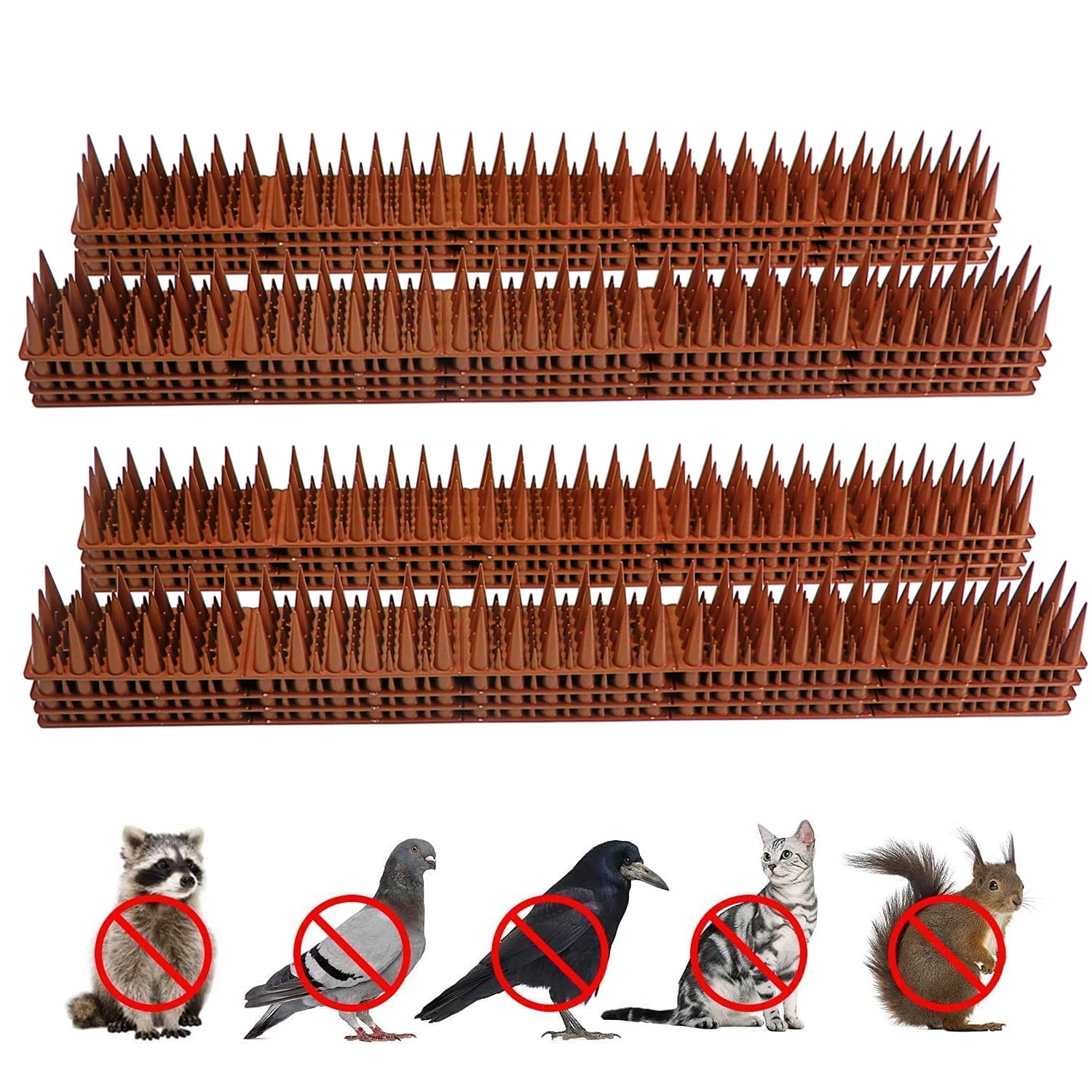 Pigeon Deterrent Spikes，3 Rows Bird Deterrent Spikes Plastic, Pigeon