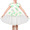 Green Traditional Flower, variant on Sunny Fashion Girls Embroidered Blossom Dress With Pink Tulle, 3/4 Sleeve Peplum Dresses 8 Years