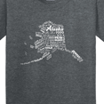 thumbnail image 4 of Inktastic Alaska Word Salad State Outline Youth T-Shirt, 4 of 5