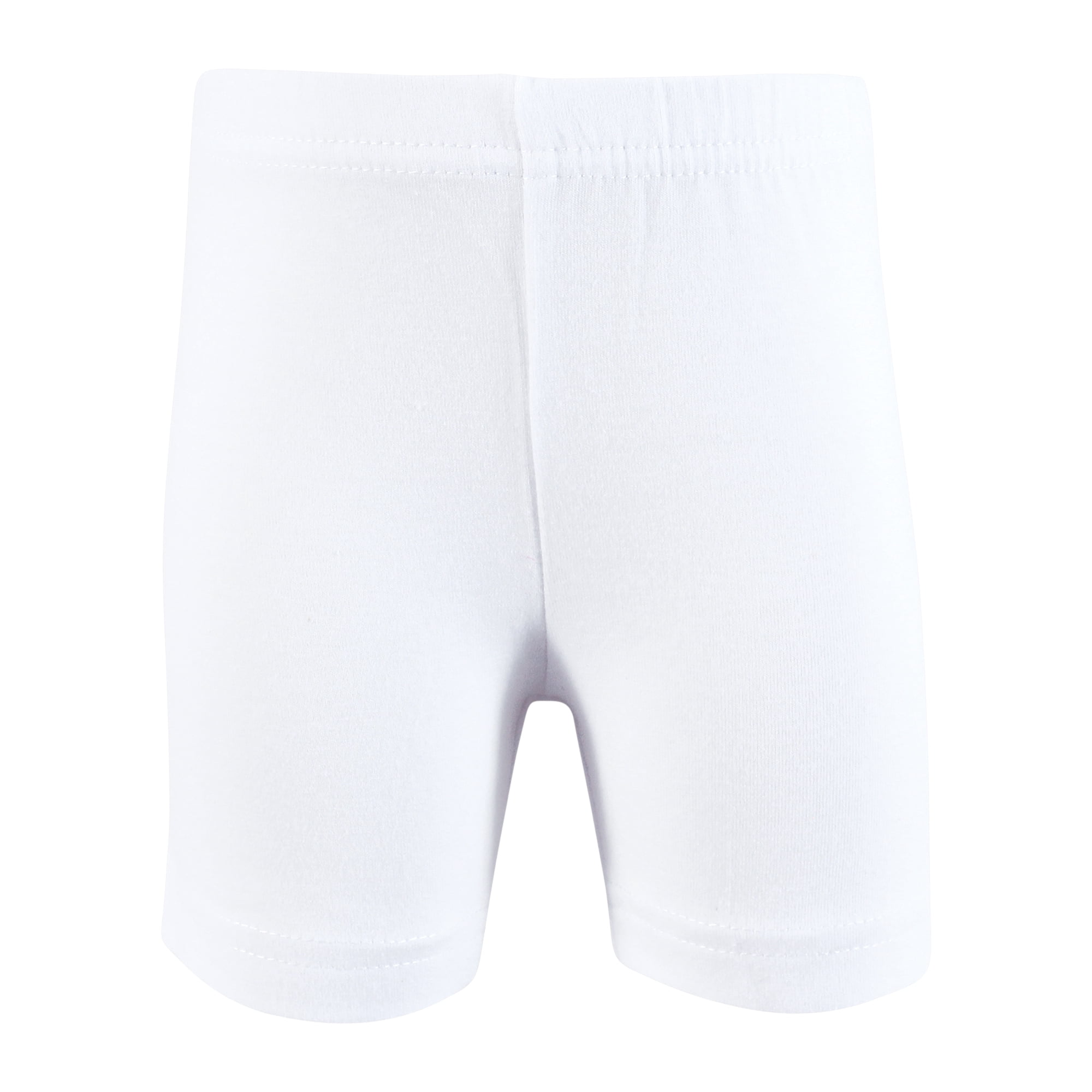 Hudson Baby Infant Girls Shorts Bottoms 4-Pack, White Pink, 2T