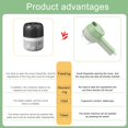 thumbnail image 4 of Juego de cortadora de verduras eléctrica 4 en 1, cortadora de ajo de mano, picadora de alimentos multifuncional, portátil, recargable, 4 of 5