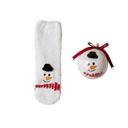 

DORKASM Womens Christmas Compression Soft Socks Winter Warm Causal Socks One Size White