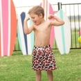 thumbnail image 4 of FORMRS Boys Swim Trunks Quick Dry Mesh Lining Beach Boardshorts, Sizes XS-XL, Orange Floral Leopard Pattern, 4 of 7