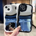 thumbnail image 3 of Fashion Luxury Cream Grain Mirror Phone Case For iPhone 11 12 13 14 15 Pro Max 14plus X XR XS Max 7 8plus Shockproof Back Cover, 3 of 4
