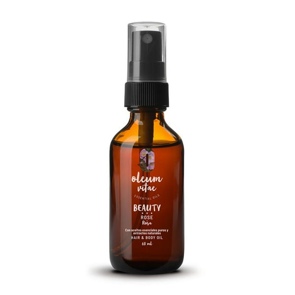 Aceite Para Cabello y Cuerpo Con Aceite Esencial De Rosa