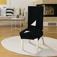 thumbnail image 3 of ZOUSSIQI Black Triangle Pattern Elastic Chair Cover Removable Protective Covers for Home Wedding Hotel JU316-91588, 3 of 13